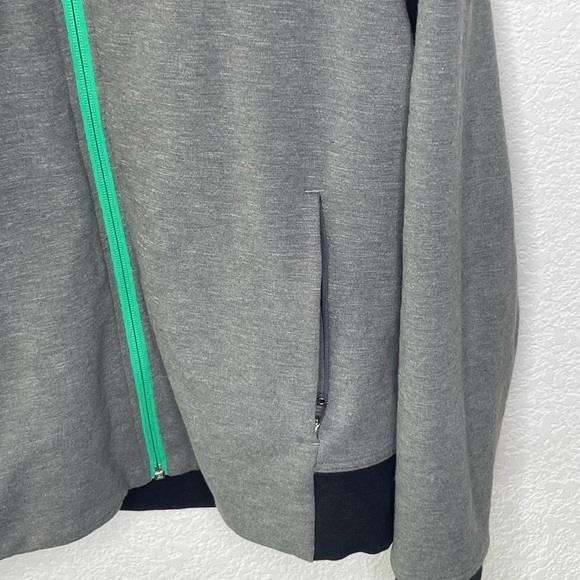 Lululemon jacket hoodie full zip men’s sz small gray with reflective stripe - Picture 3 of 8